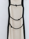 SWAYING 25 Fall/Winter Collection: Contrast-color belted sleeveless maxi dress, SW-SW25AW2L02C1S2-HB, Black/White
